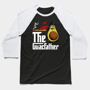 Avocado - The Guacfather - Funny Guacamole Pun Baseball T-Shirt